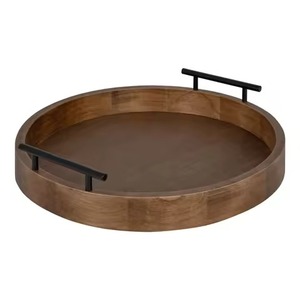 Rectangle Shape <b>Large</b> Wooden Serving <b>Tray</b> For Hotel Restaurant Table Top Serving Use Ramadan Eid Decorative <b>Tray</b> - Product Image 3