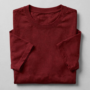Chemise décontractée pour homme à manches courtes et col en V, rouge unie, en tissu popeline respirant, idéale pour l'été - Product Image 6