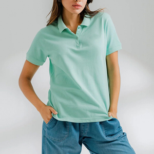 Polo pour femme sur mesure 100 % coton, broderie logo et appliqués, 200 GSM, idéal pour l'été et le golf - Product Image 6