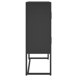 Mobiletto Alto in Acciaio Nero per Soggiorno 80 x 35 x 100 cm con Livellatori - Product Image 6