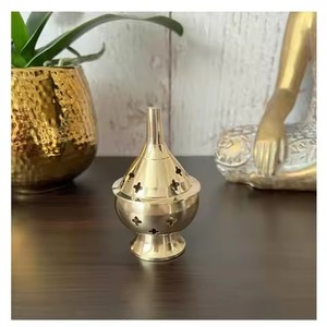 <b>For</b> Church Decorative Use New Brass Incense <b>Burner</b> With Cross Base Hand-Made Religious Aromatic Diffuser All-Season Use - Product Image 3