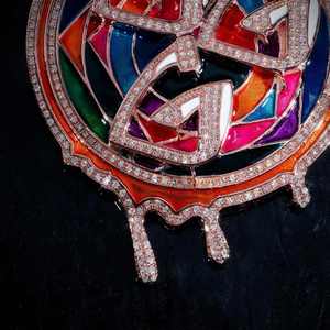 Custom Made Moissanite <b>Charm</b> Pendant Rotatable & Iced Out Sterling <b>Silver</b> with Rhodium Plating Hip-hop Style - Product Image 4