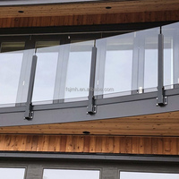 Projet Solution Garde-corps en verre monté sur le côté Acier inoxydable 304 Balustrades d'escalier Stand Post Main courante Garde-corps en verre