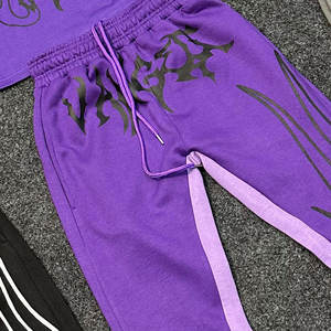 Conjuntos de sudadera con capucha de dos piezas de felpa francesa de algodón ligero estampados para hombre, estilo vintage lavado, oversize, efecto desgastado por el sol, color liso, ropa urbana personalizada - Product Image 4