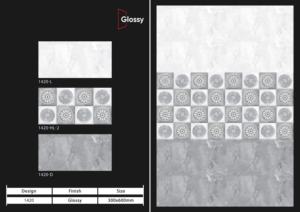 กระเบื้องบุผนังเซรามิกขนาด 12x24 นิ้ว (300x600 มม.) ผิวเงาหรูหรา สไตล์ร่วมสมัย สำหรับตกแต่งผนังภายในห้องน้ำและห้องครัวอย่างมีสไตล์ - Product Image 3