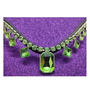 فرك مصمم دولي الضوء الأخضر الكريستال الحاجب مريحة شكل مربع أسود بني جلد الحصان الفروسية - Product Image 1