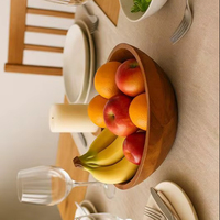 Groothandel houten salade schaal - rond MT Exports merk, geschikt voor feestjes en keuken, vaatwasserbestendig, handgemaakt, klassiek design