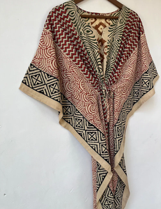 Nuevo y Elegante Kaftán con Estampado Animal, Cuello en V, Cierre con Cordón, Manga Corta, Corte Ajustado y Evase, de Algodón Suave Indio, con Encaje Frontal para Verano - Product Image 6