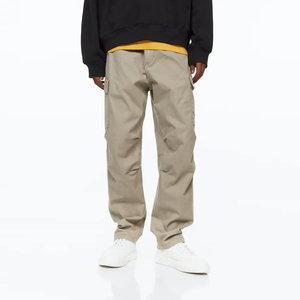 Factory OEM Custom Elastic Waist Loose Fit Utility Pockets <b>Work</b> <b>Pants</b> Casual Streetwear Trousers Baggy Twill <b>Cargo</b> <b>Pants</b> for Men - Product Image 2