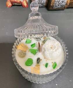 Bougie artisanale en cire de soja écologique, parfumée aux senteurs orientales, dans un bocal en verre, lumière blanche froide, réutilisable, aromathérapie, pour la décoration de la maison - Product Image 6