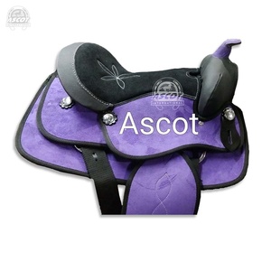 Sillines de caballo occidentales de cuero sintético ligero más vendidos todos los colores con asiento de gamuza - Product Image 2