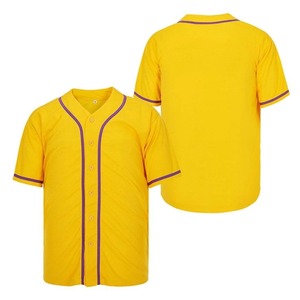 เสื้อเบสบอลแบบใหม่ปี 2026 สีพื้น ดำ เหลือง น้ำเงิน ขาว ลายทาง ระบายอากาศได้ดี ทรงปกติ กระดุมหน้า สีพื้น - Product Image 1