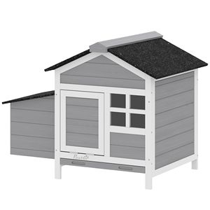 Pollaio in Legno da Esterno con Nido e Vassoio Metallico Estraibile 91x63x68 cm per 1-2 Galline, Conigli, Anatre - Product Image 1