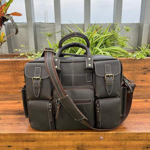 New Custom Vintage Real Cowhide <b>Leather</b> <b>Satchel</b> Crossbody Messenger Bags Full Grain Genuine <b>Leather</b> Motorcycle Side Bag for <b>Men</b> - Product Image 4