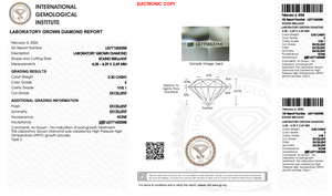 Diamante cultivado en laboratorio de 0.3 quilates con certificación IGI, E VVS1, corte excelente, HPHT, solitario, para la fabricación de joyas, precio al por mayor. - Product Image 3