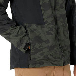 Veste bomber unisexe de haute qualité en toile softshell imperméable et respirante, personnalisable avec impression frontale, pour activités de plein air, randonnée, pêche, décontractée - Product Image 6