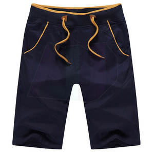 กางเกงขาสั้นลำลองผู้ชายสำหรับฤดูร้อน เอวกลาง สีพื้น เป็นมิตรกับสิ่งแวดล้อม แห้งเร็ว นุ่ม ระบายอากาศได้ดี ผ้าฝ้าย 100% ทรงหลวม น้ำหนักเบา - Product Image 1