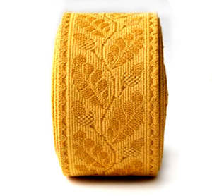 ริบบิ้นถักลายใบโอ๊คสำหรับพิธีกรรมแบบกำหนดเอง ละลายน้ำได้ เป็นมิตรกับสิ่งแวดล้อม สำหรับตกแต่งเสื้อผ้าและกระเป๋า สีเงิน/สีทอง - Product Image 1