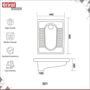Offre incroyable sur des toilettes à la turque de style indien, de qualité supérieure, très vendues, de luxe, en céramique blanche, fabriquées en Inde. - Product Image 3
