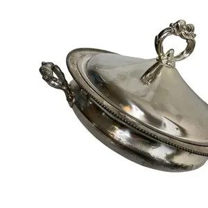 Casserole en acier inoxydable de haute qualité avec couvercle, compatible lave-vaisselle, compatible gaz et induction, pour le stockage de chapati, riz, curry et autres plats chauds - Product Image 3