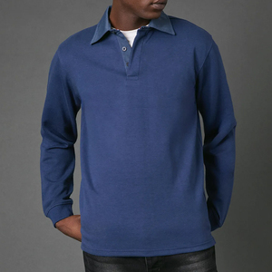 Chemises pour hommes en coton tricoté 100 % respirant, idéales pour les tenues professionnelles et les uniformes d'entreprise - Product Image 5