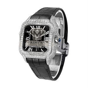Luxury Fashion Square Quartz Automatic <b>Watch</b> <b>Black</b> Dial Roman Numerals Date Analog Gold Tone Stainless Steel Strap Charm - Product Image 2