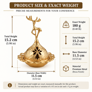 Gold Deer Incense <b>Burner</b> Metal Reindeer Bakhoor Censer Stag Top Charcoal Oud Holder Filigree Dome Vessel Christmas Home Decor - Product Image 5