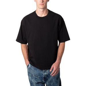 Custom Manufacturer Streetwear 100% Cotton Print Lightweight Drop Shoulder Oversized <b>Boxy</b> <b>T</b> <b>Shirts</b> Plus Sized Unisex Solid Color - Product Image 3