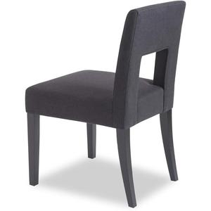 Chaise de salle à manger moderne en tissu rembourré, chaise d'appoint en bois massif pour hôtel, villa, appartement - Product Image 3