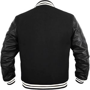 <b>Men's</b> Varsity Baseball Bomber <b>Jacket</b> | Vintage Letterman Casual <b>Jacket</b> with Embroidery Patches - Product Image 2