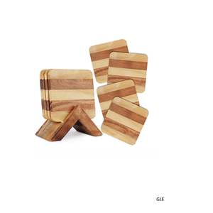 Vintage Rustic Round Heavy Duty Wooden Coasters Commercial Barware Hot Drink Tabletop for Restaurants Decorative Placemats Pads - Product Image 2