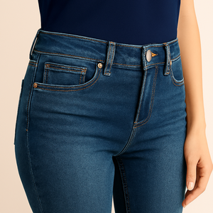 T-shirt polo en coton et bambou uni pour femme avec pantalon bleu classique – Vêtement d'été à séchage rapide fabriqué au Pakistan - Product Image 6