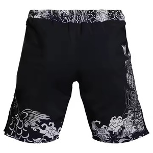 Pantalones cortos MMA para hombre, estampado metálico, cintura elástica, entrenamiento de gimnasio, kickboxing, ligeros, de secado rápido, coloridos, para artes marciales mixtas - Product Image 5