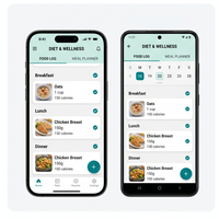 RoyalCraft Enterprise Version, Aplicación Híbrida Móvil para Seguimiento de Dieta, Planificador Nutricional, Contador de Calorías, Aplicación de Bienestar