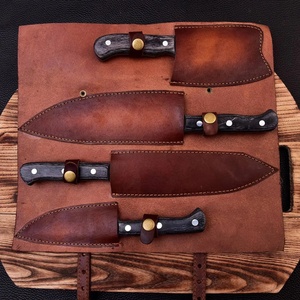 UA Supplies – Ensemble de 4 couteaux de chef japonais, lame en acier Damas, manche en bois, forgés à la main, finition polie, couteaux de 6 à 7,9 pouces - Product Image 4