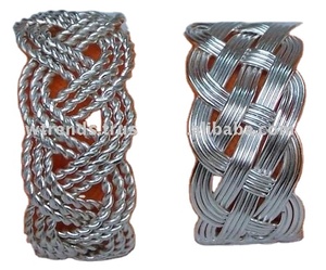 ห่วงใส่ผ้าเช็ดปากทำจากอะลูมิเนียมหรูหราตัวยึดผ้าเช็ดปากสำหรับตกแต่งกลางโต๊ะ - Product Image 1