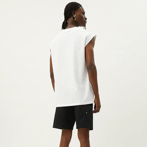 Custom Men's Cotton <b>Knitted</b> <b>Tank</b> <b>Top</b> Solid Color Breathable Casual O-Neck Sleeveless Shirt for Gym Fitness Wear - Product Image 2