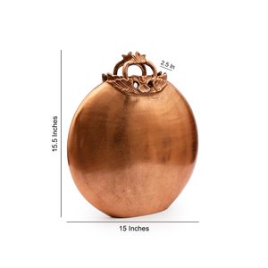 Vase à fleurs rond en aluminium antique, accent décoratif vintage pour la maison, le bureau et les cadeaux, au prix d'exportation en gros - Product Image 5