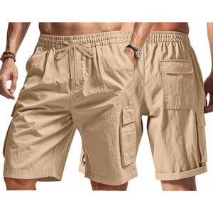 Shorts de plage décontractés pour hommes, respirants, doux pour la peau, multi-poches, 5 pouces - Product Image 5