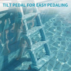 Scaletta per piscina fuori terra resistente bianca, regolabile da 47 a 54 pollici - Product Image 5