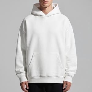 Sudadera con Capucha de Alta Gama para Hombre, Estilo Urbano, Corte Holgado, Felpa, Color Sólido, Minimalista, Transpirable, Ecológica, para Invierno - Product Image 1