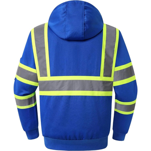 Unisex waterproof <b>canvas</b> <b>jacket</b> Winter high visibility safety Reflective hooded workwear Waterproof safety <b>jacket</b> - Product Image 2