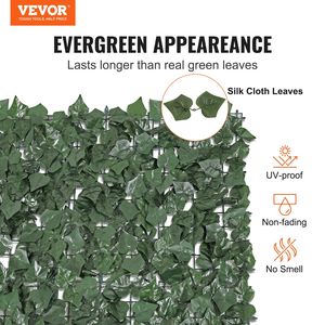 Schermo per la privacy in edera artificiale 39x98, parete verde resistente ai raggi UV, siepe di edera sintetica con giunti rinforzati - Product Image 2