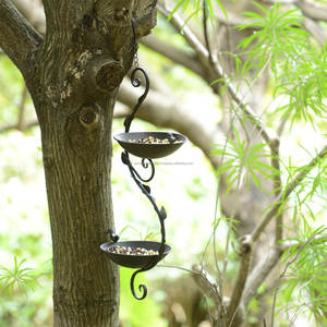 Nuevo diseño Forma personalizada Alimentador de pájaros con recubrimiento de polvo negro Colgante de jardín Ideal para uso en interiores y exteriores - Product Image 5