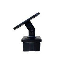 Support de main courante plate à poteau carré réglable, Support de montage satiné noir pour balustrade de poteau en acier inoxydable
