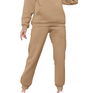 100% Cotton Fleece Wholesale Blank Pullover Oversized Women Long Tracksuit Custom Logo Tracksuit - Product Image 4