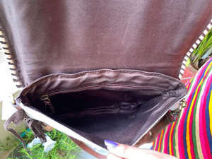 Bolsos cruzados informales de tamaño ideal para mujer con flecos de cuero marrón hechos a mano de piel auténtica occidental - Product Image 6