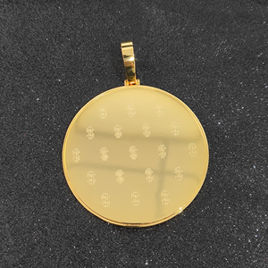 Pendentif lettre initiale en moissanite dorée, médaillon rond serti de pierres, bijoux de luxe hip-hop - Product Image 6