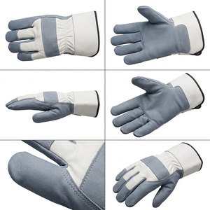 Gants de travail en cuir de vachette pleine fleur, durables, certifiés CE, résistants à la chaleur, sans poudre, 11 oz, doux, confortables, robustes et de sécurité. - Product Image 2