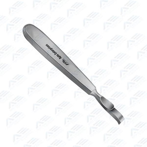 Écarteur de cartilage costal en acier inoxydable non stérile, instrument médical, élévateur incurvé 235 mm, à bout arrondi, largeur 25 mm - Product Image 4